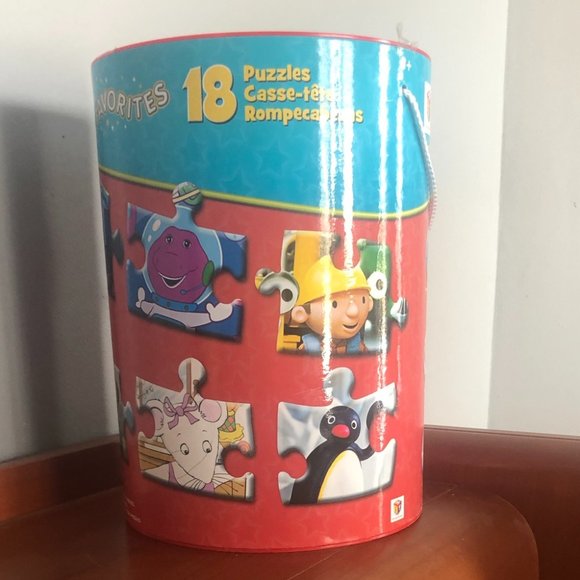 **New**Puzzle Barrel - 18 Puzzle of Kids Favorites - Picture 1 of 7